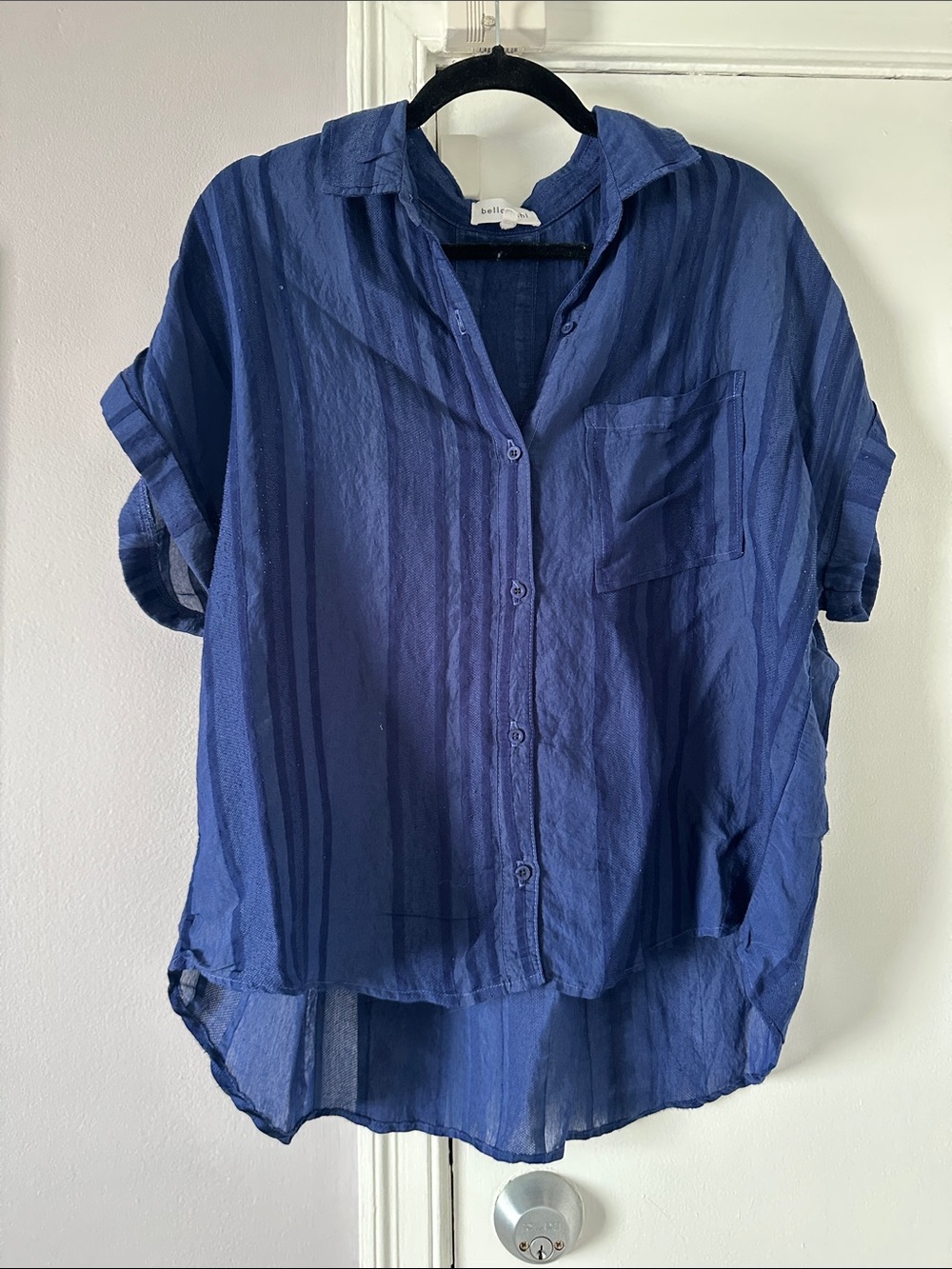 Bella Dahl Blue Striped Button-Down Shirt